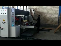 フォルダーグルーラー半自動結束機とインラインの段ボール箱印刷スロッティングマシン